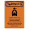 Signmission Safety Sign, OSHA WARNING, 10" Height, Carbon Dioxide Gas, Portrait OS-WS-D-710-V-13006 - alternate 1
